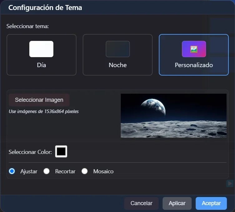 Modal Tema